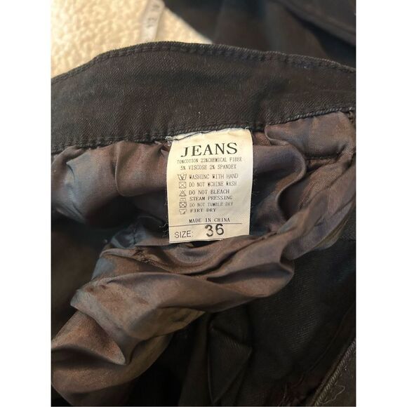 Mens Distressed Pants Techwear Streetwear Cargo Hip-Hop 36/29 - Picture 3 of 4